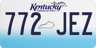 KY license plate 772JEZ