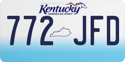KY license plate 772JFD