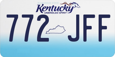 KY license plate 772JFF