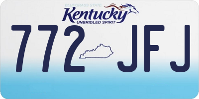 KY license plate 772JFJ
