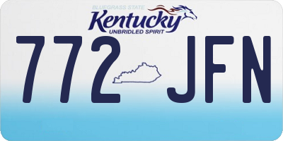 KY license plate 772JFN