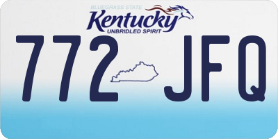 KY license plate 772JFQ