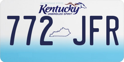 KY license plate 772JFR