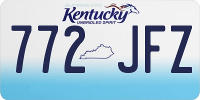 KY license plate 772JFZ