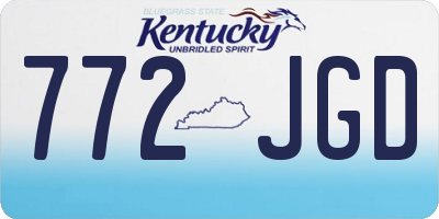 KY license plate 772JGD