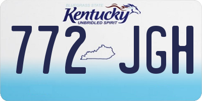 KY license plate 772JGH
