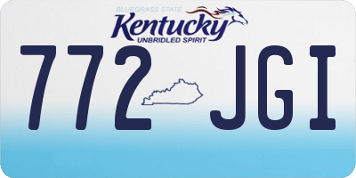 KY license plate 772JGI