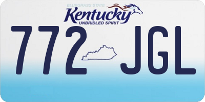 KY license plate 772JGL