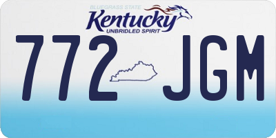 KY license plate 772JGM