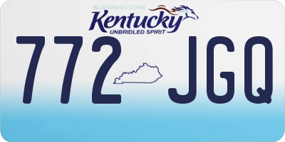 KY license plate 772JGQ