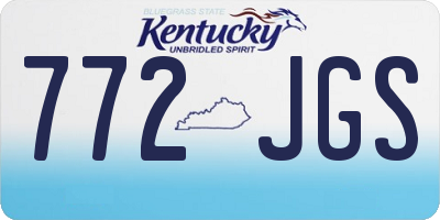 KY license plate 772JGS
