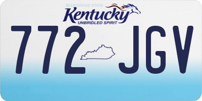 KY license plate 772JGV