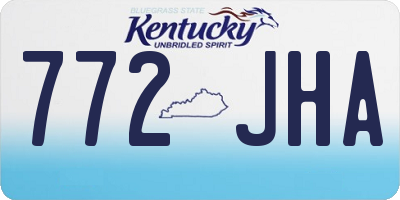 KY license plate 772JHA