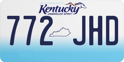 KY license plate 772JHD