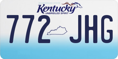 KY license plate 772JHG