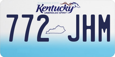 KY license plate 772JHM