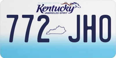 KY license plate 772JHO