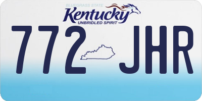 KY license plate 772JHR