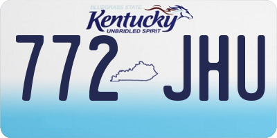 KY license plate 772JHU
