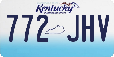 KY license plate 772JHV