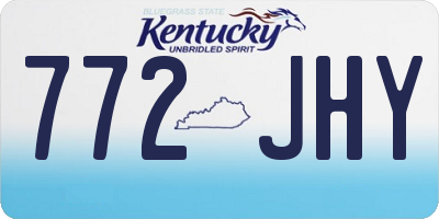 KY license plate 772JHY