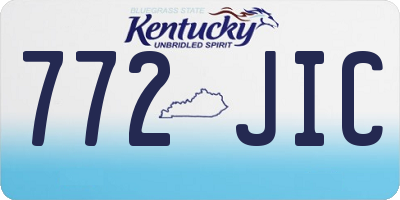 KY license plate 772JIC