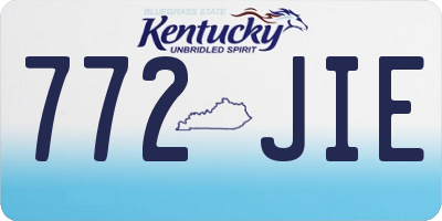 KY license plate 772JIE