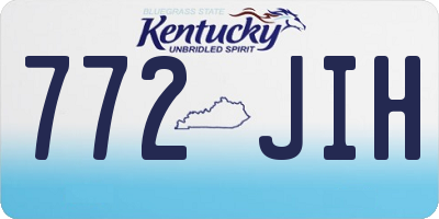 KY license plate 772JIH