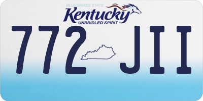 KY license plate 772JII