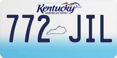 KY license plate 772JIL