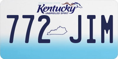 KY license plate 772JIM