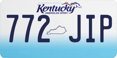 KY license plate 772JIP