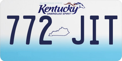 KY license plate 772JIT