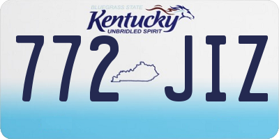 KY license plate 772JIZ