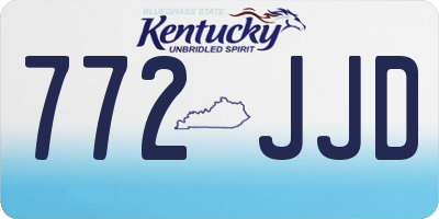 KY license plate 772JJD