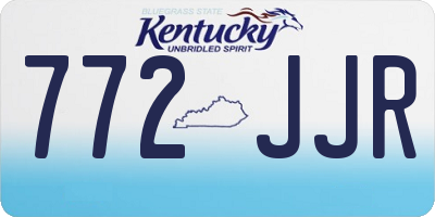 KY license plate 772JJR