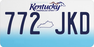 KY license plate 772JKD