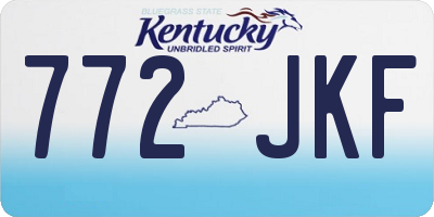 KY license plate 772JKF