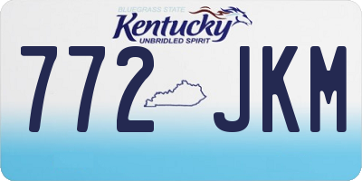 KY license plate 772JKM