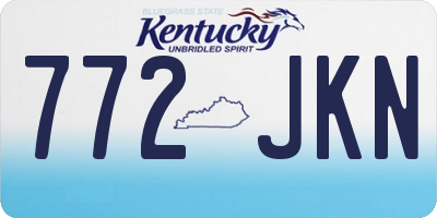 KY license plate 772JKN