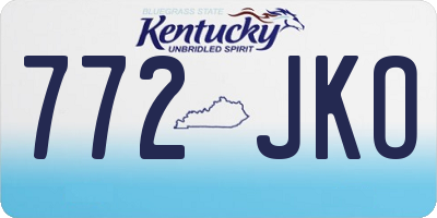 KY license plate 772JKO