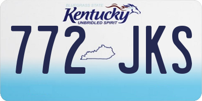 KY license plate 772JKS