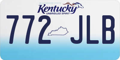 KY license plate 772JLB