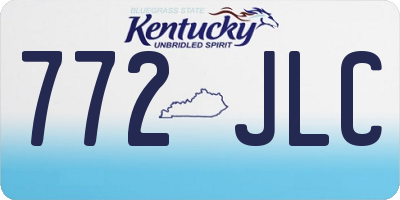 KY license plate 772JLC