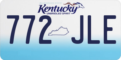 KY license plate 772JLE