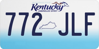 KY license plate 772JLF