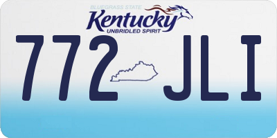 KY license plate 772JLI