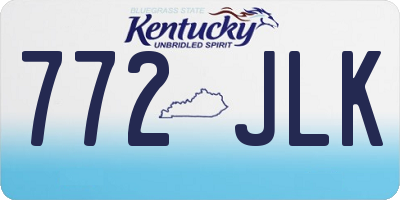 KY license plate 772JLK