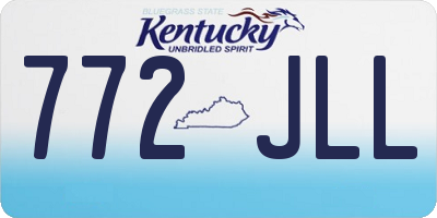 KY license plate 772JLL