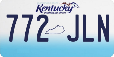 KY license plate 772JLN